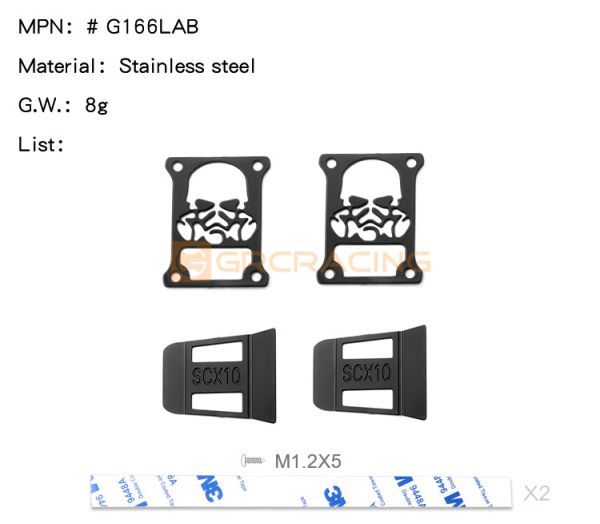 GRC製 G166LAB SCX10 III JEEP Axial - Item No.AXI03007 対応 テールランプ テールライトガード テールランプガード拍卖