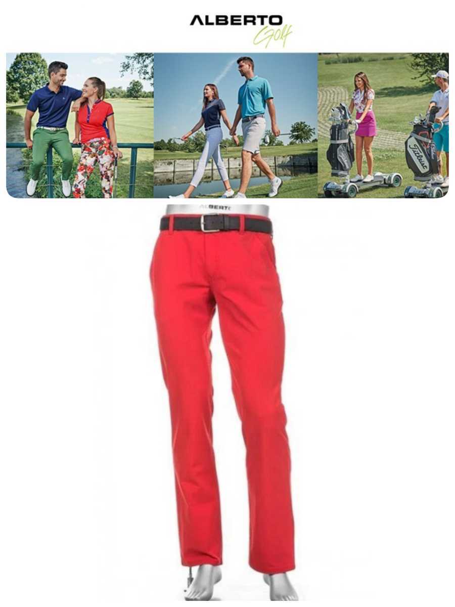 新品正規 ALBERTO メンズパンツ ROOKIE-D55359B-AL100ドイツ高級ゴルフウエアブランド サイズ42 撥水速乾拍卖