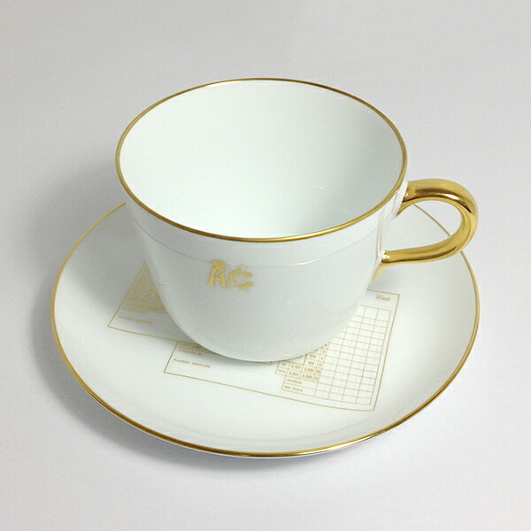 【美品】【中古】大倉陶園 カップ&ソーサー 金縁 ゴールド ホワイト拍卖