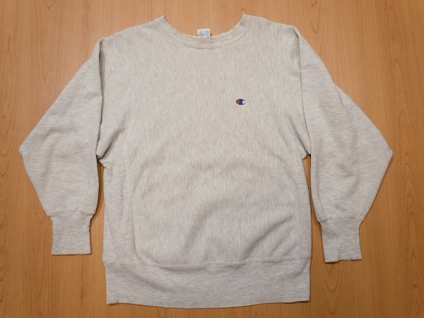 90s USA製 champion リバースウィーブスウェット 霜降りグレー MEDIUM /ビンテージ チャンピオン スエット 目付き 無地 古着★e拍卖