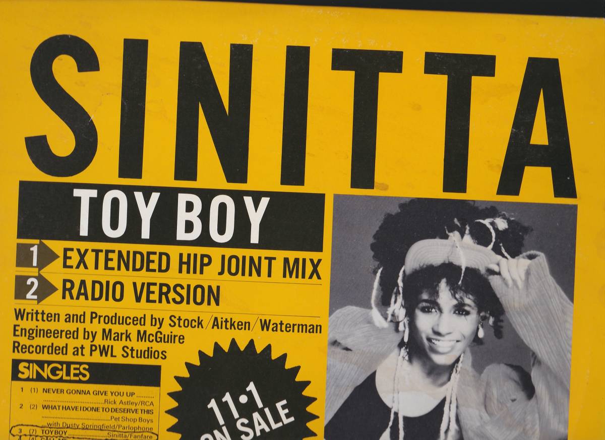 国内・見本盤・サンプル・プロモ盤・12inch★SINITTA / Toy boy (extended hip joint mix) / (radio version)★Victor・SLP-2・非売品★拍卖