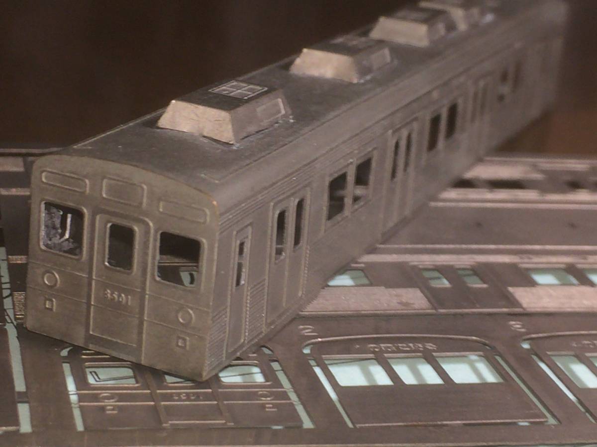 昭栄エッチングシリーズNo.90001東急(東京急行)8500系先頭車2両セット(未組み立て、組み立て済みデハ8500 各1両)拍卖