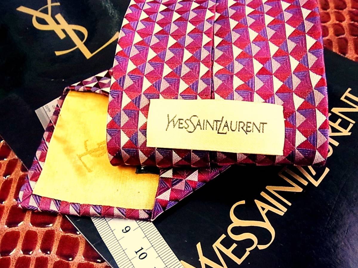 ■E2508N●良品●【YSL】サンローランのネクタイ拍卖