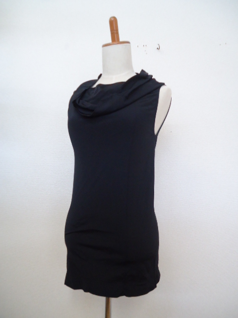 【KCM】pib-44★箱なし未使用★【USCOLOR】ノースリーブ カットソー M/L ブラック レディース イタリア製拍卖