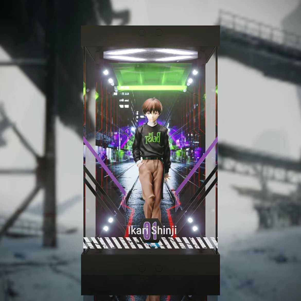 碇シンジ Ver.RADIO EVA 1/7 新世紀エヴァンゲリオン ☆専用☆ フィギュアケース LED 照明 ターンテーブル スポットライト ショーケース拍卖