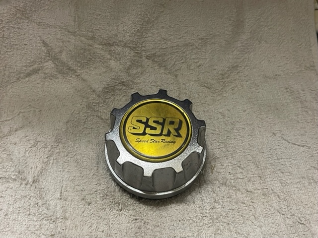 【未使用】当時物  SSR スピードスター 74mm センターキャップ 74パイ メッキ SPEEDSTAR SPEED STAR SSRメッシュ ホイールキャップ拍卖