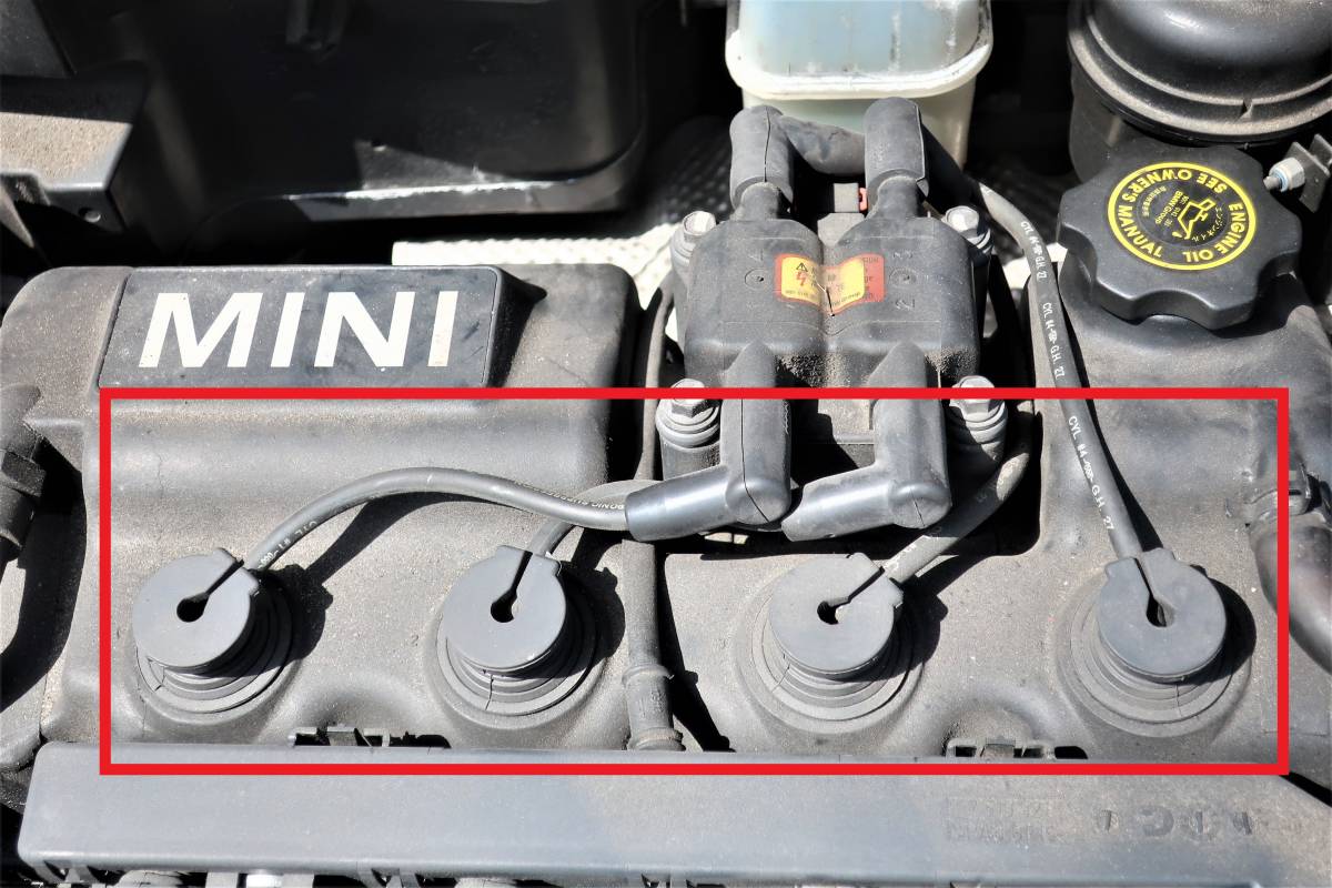 H17 (2005) GH-RA16 R50/R53/RF16/RH16/RE16 BMW MINI ミニクーパー 2WD CVT W10B16A 純正? プラグコード 4本 SET / 95536km拍卖