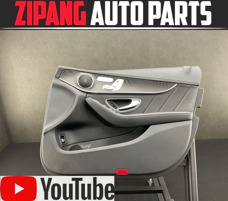 MB114 W205 C200T ワゴン AMGスポーツ 右フロント ドア トリム/内張り ◆合皮/ブラック ★程度まあまあ 【動画あり】〇拍卖