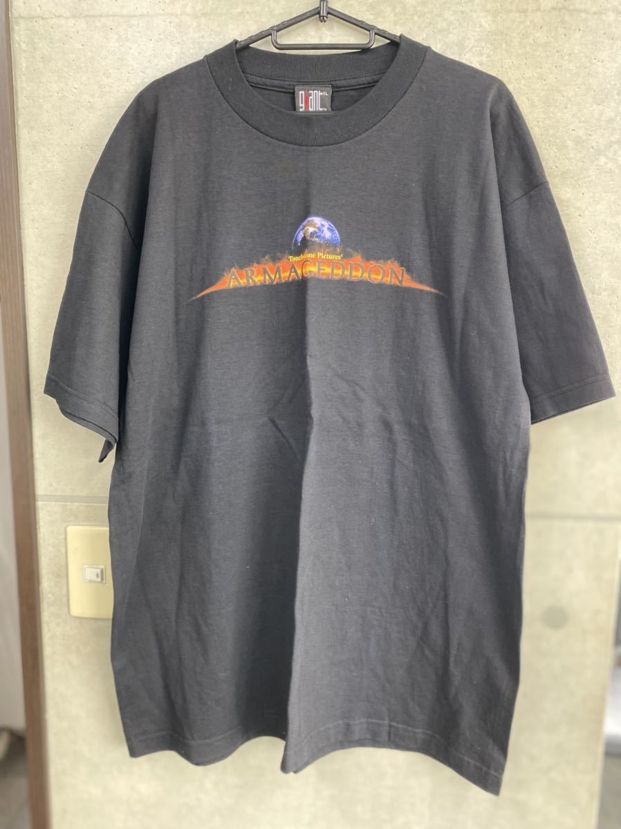 90'S 当時物 ARMAGEDDON Tシャツ ヴィンテージ サイズXL 映画Tシャツ アルマゲドンTシャツ giantタグ USA製 コピーライト拍卖