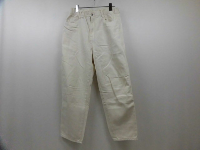 H&M エイチ アンド エム ワイド パンツ ファスナー ウエストゴム ホワイト 白 サイズ EUR40 US8 CA8 MX8 CN 165/76A拍卖