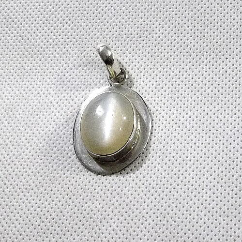 送料無料!キャッツアイムーンストーン・未使用シルバー925製トップ1!拍卖