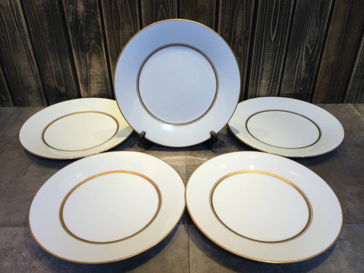 ノリタケ グロリア NORITAKE GLORIA 6526 大皿 5枚 26.5㎝ 金縁 金彩拍卖