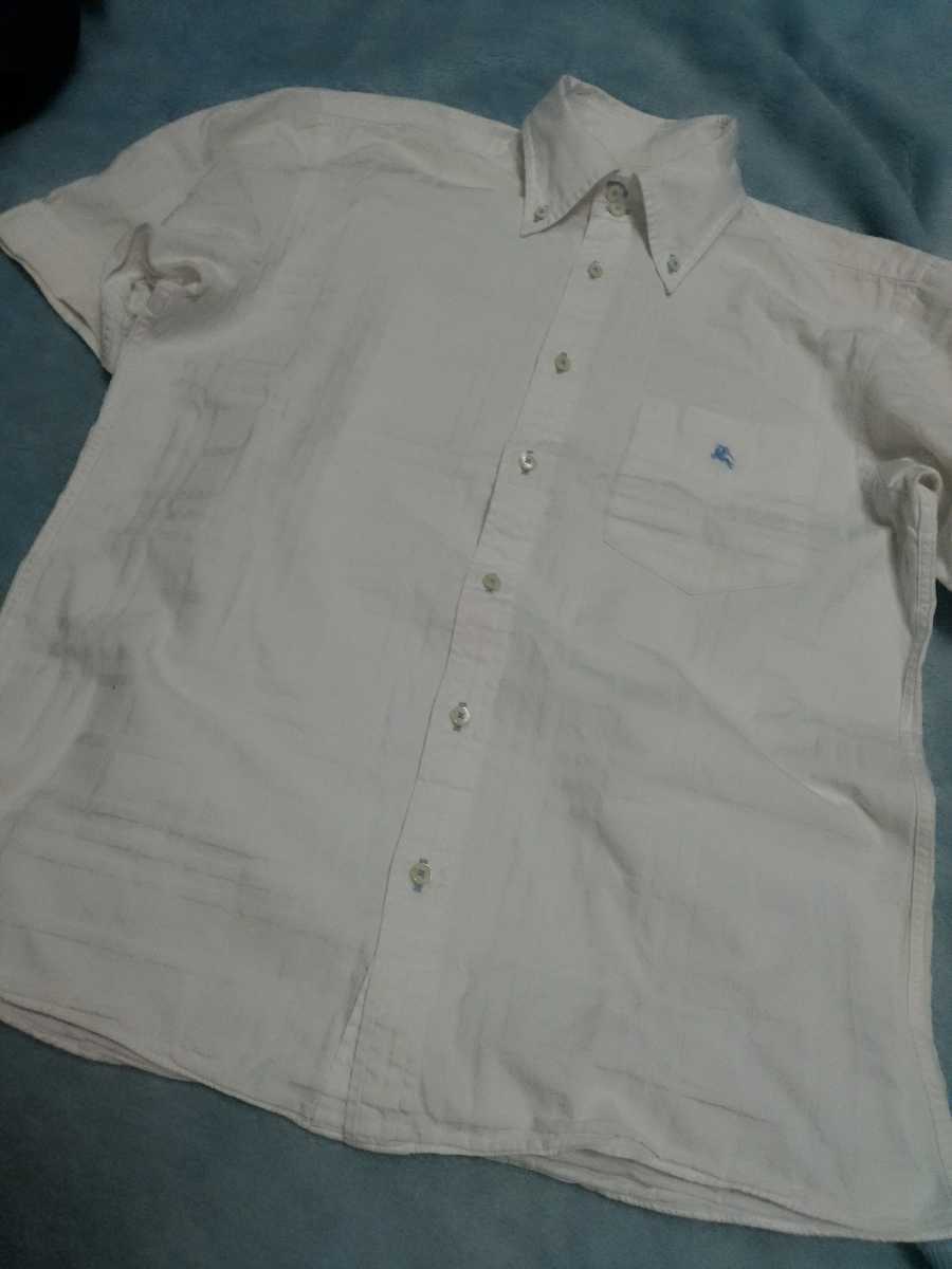 バーバリーブラックレーベル 半袖ボタンダウンシャツ コットン ホースロゴ刺繍 ノバチェック BURBERRYBLACKLABEL 三陽商会/正規品拍卖