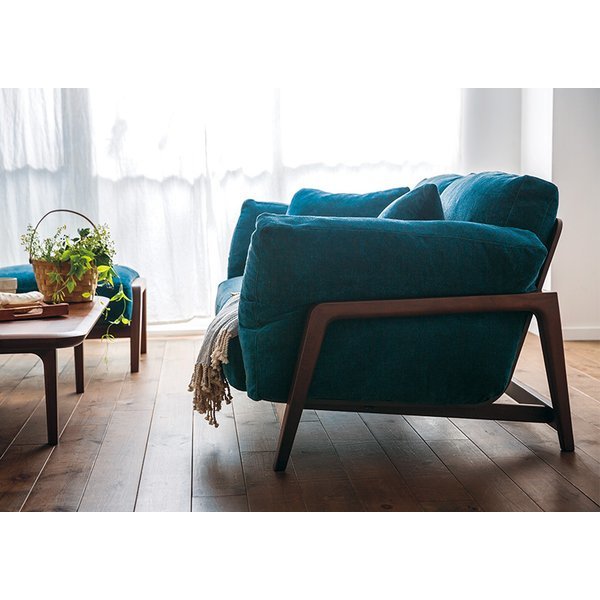 冨士ファニチア nagi ワイド2Pソファ モダン 木製 北欧 幅1700~ 幅1800 デザイナーズ フェザークッション拍卖