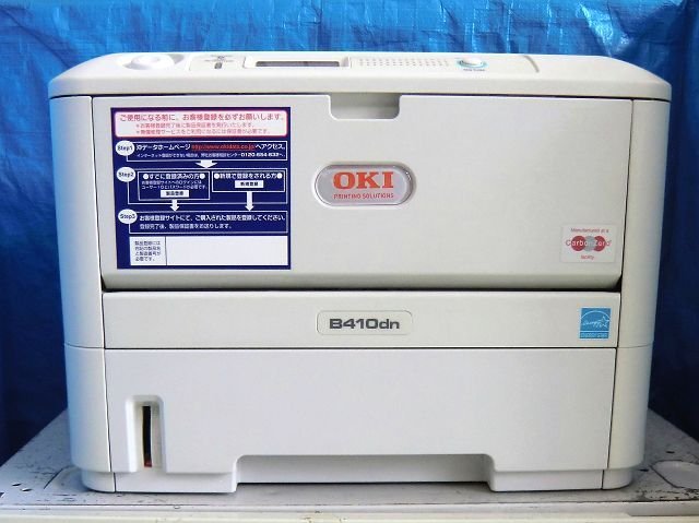◆中古レーザープリンタ OKI B410dn 残量不明トナー/ドラム/ 印字枚数49,726枚◆拍卖