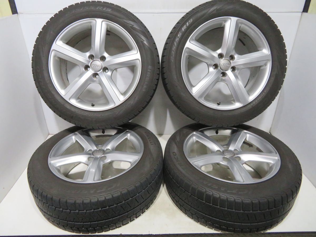 22-20-22  アウディ Q5   【 アルミ ホイール  スタッドレスタイヤ 8J 19インチ 39  235/55R19 】拍卖