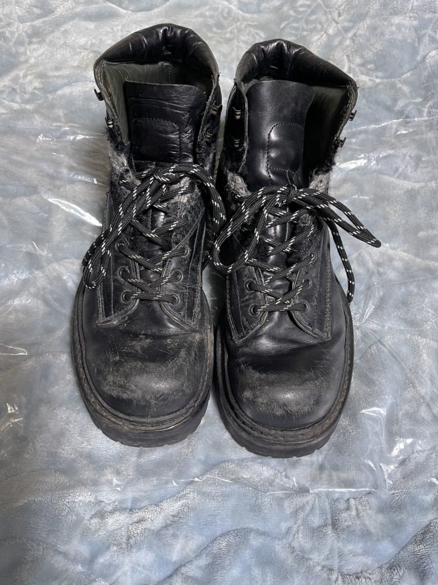 【即決早い者勝ち】 NUMBER NINE ナンバーナイン レザートレッキングブーツ 靴 くつ BLACK 9 ブラック 黒色 ビブラムソール VIBRAM SOLE拍卖