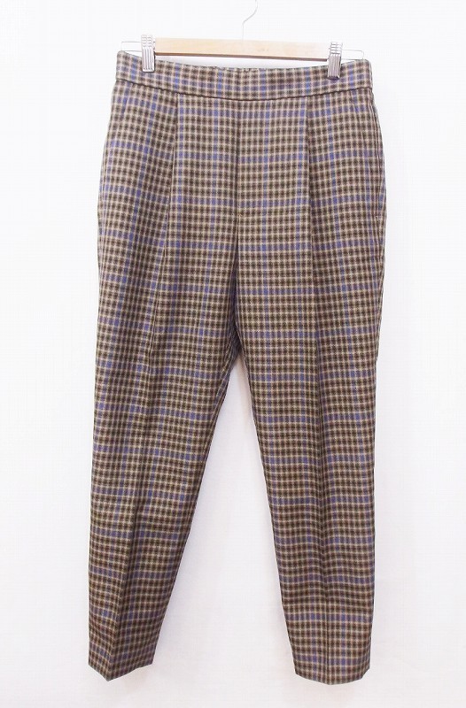 JOURNAL STANDARD ジャーナルスタンダード チェック柄 ワンタック テーパードパンツ 36拍卖