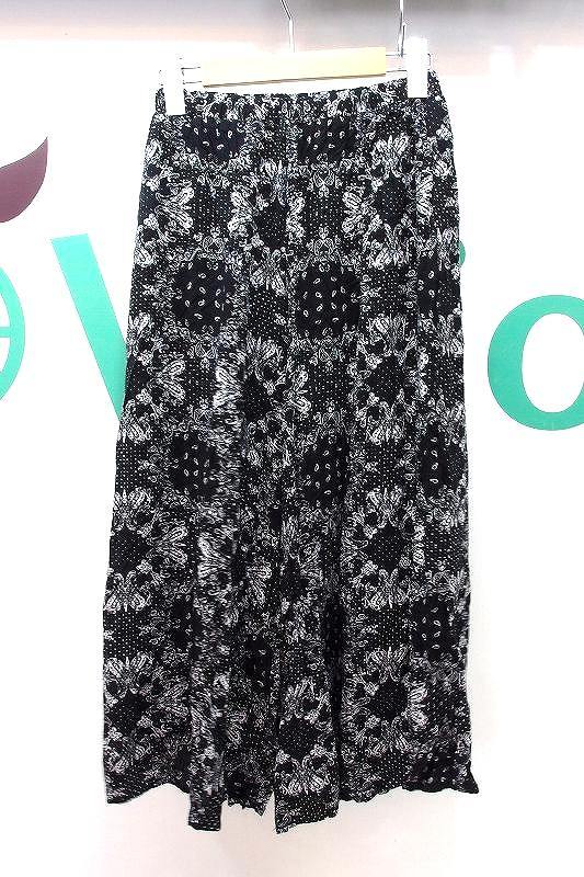 FREE'S MART フリーズマート フリージアFreesia ペイズリー ガウチョパンツ スカーチョ FR 黒拍卖