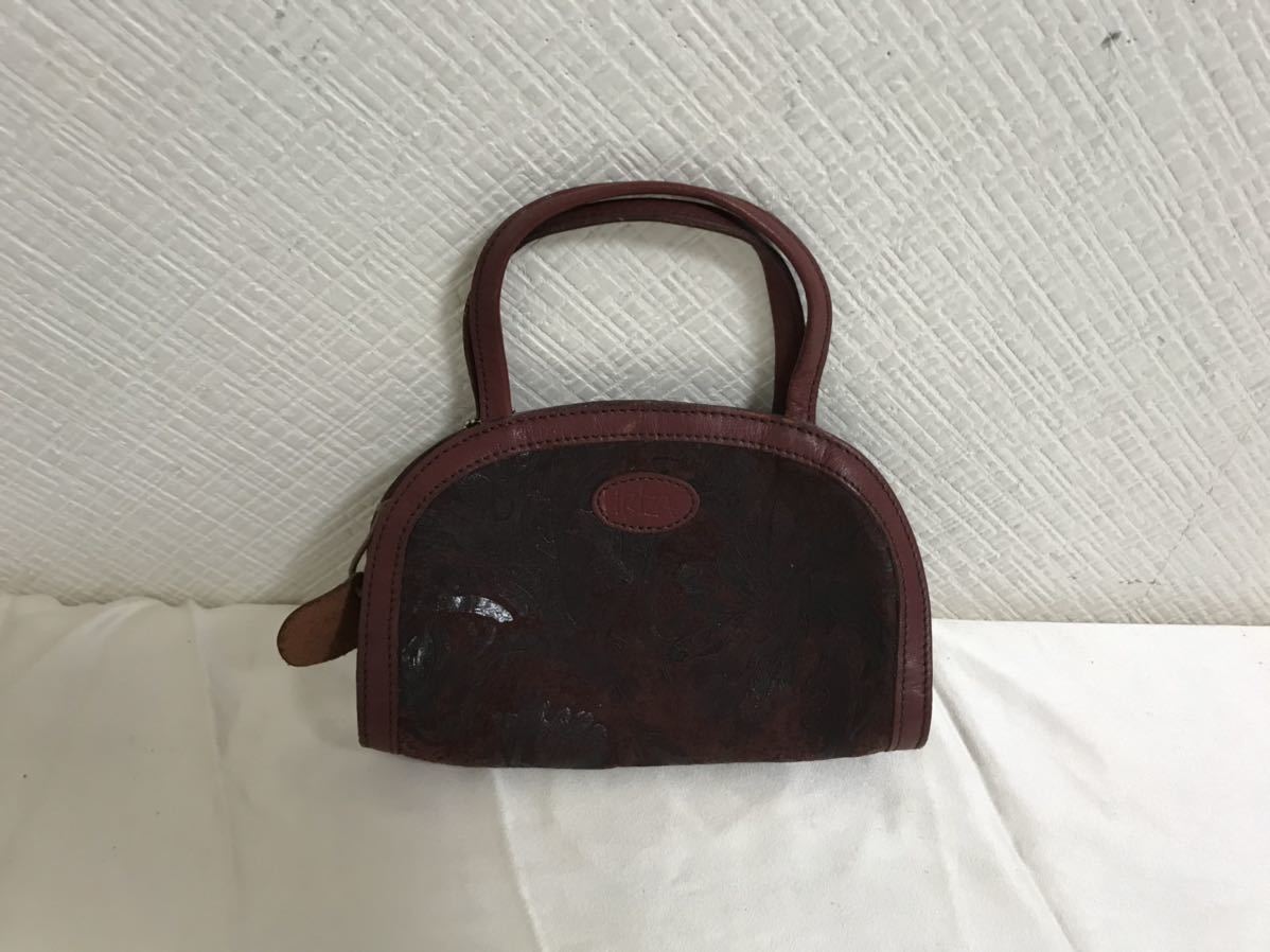 本物イビザIBIZA本革レザーミニハンドポーチバッグビジネスバックレディースメンズトラベル旅行赤レッド柄拍卖