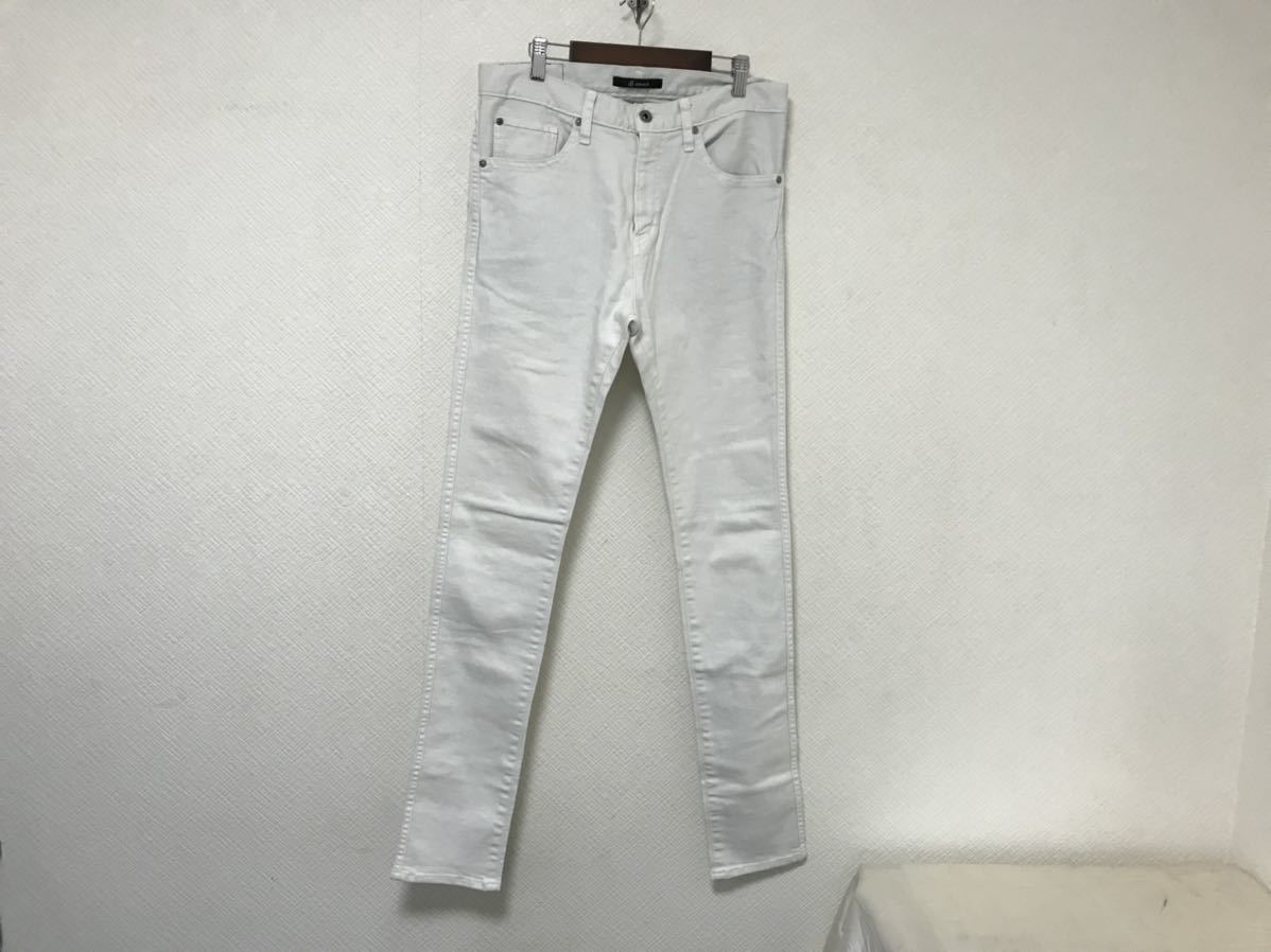 本物ジョンブルjohnbullコットンストレッチスキニーデニムパンツメンズミリタリーアメカジサーフ白ホワイトM日本製拍卖