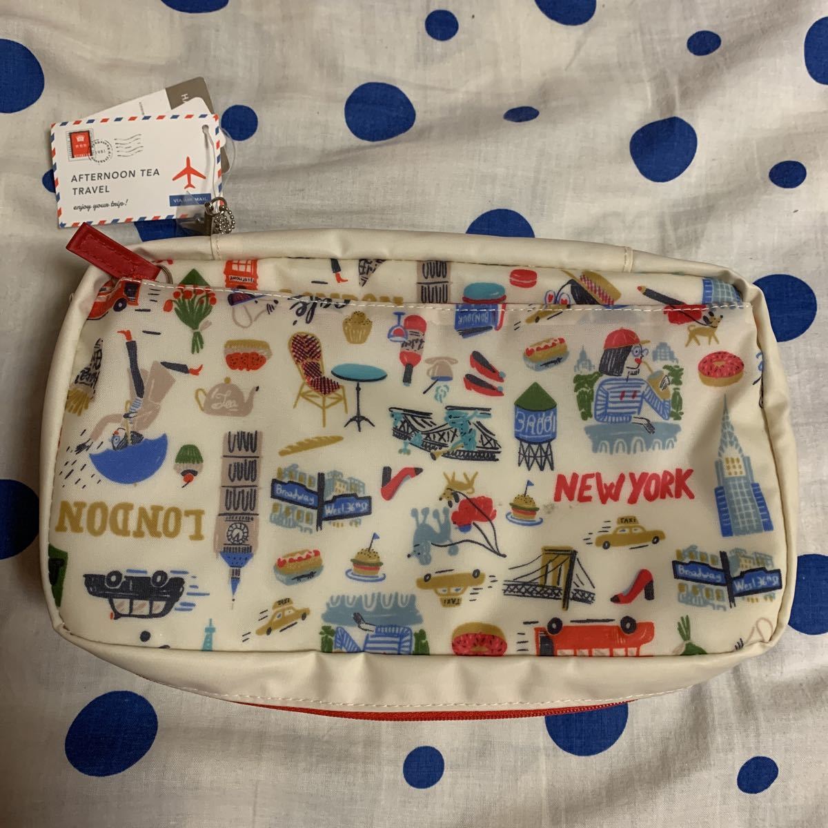 新品 アフターヌーンティー トラベルポーチ 可愛い 旅行 AFTERNOONTEA かわいい ポーチ ロンドン拍卖