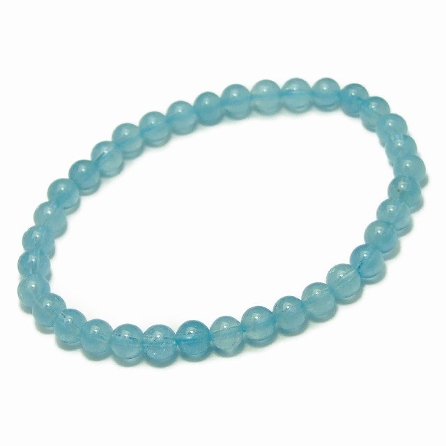 天然石 パワーストーン g3-199W 今月の半額 特級 5mm アクアマリン ブレスレット 内径16cm ポーチ付き 鑑別済・本物保証 送料無料拍卖