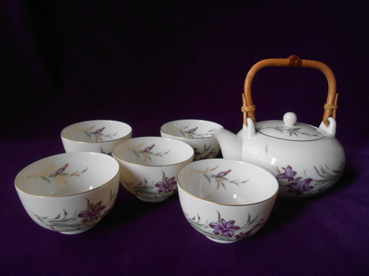 白元窯! ☆風雅・茶器セット☆ 未使用 湯呑 汲出 煎茶 急須 ポット やかん 土瓶 鉄瓶 日本茶 ほうじ茶拍卖