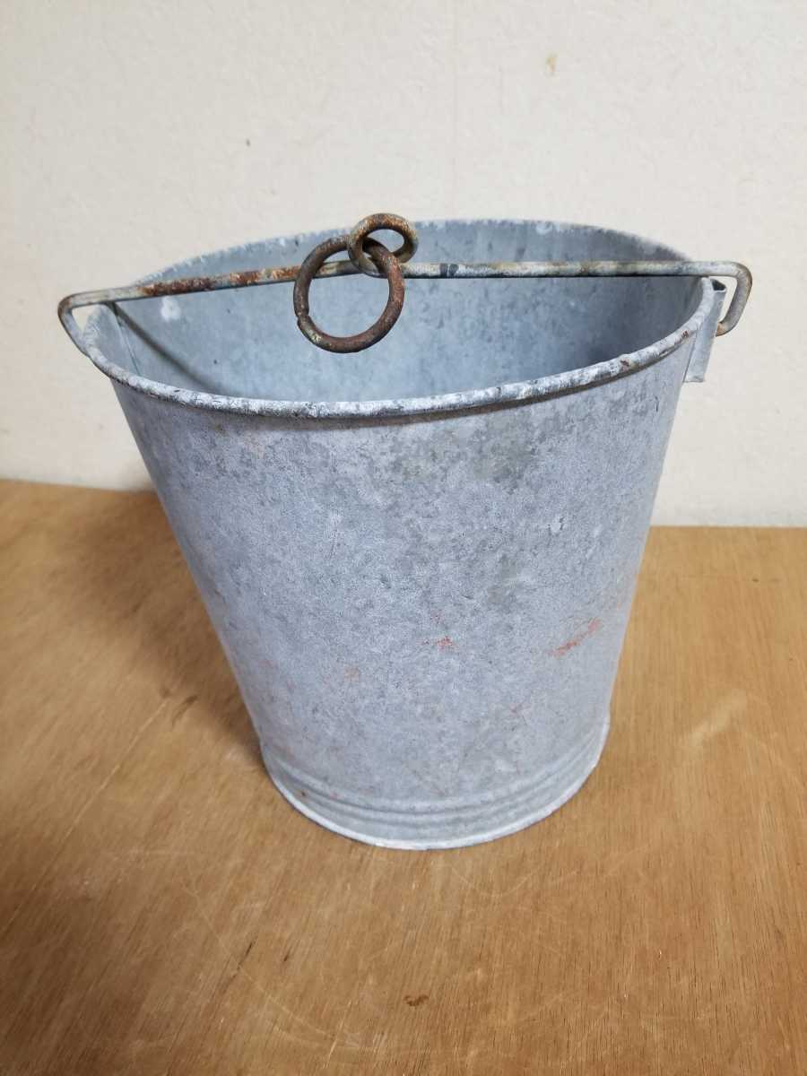 昭和 レトロ バケツ ブリキ 古道具 ガーデニング 拍卖
