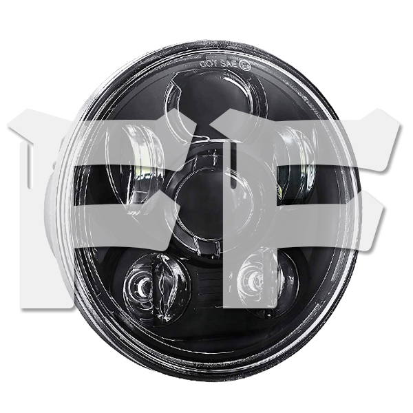 ハーレーダビッドソン 5.75~6.5インチ LED プロジェクション ヘッドライト Hi.Lowビーム切替 オートバイ ブラック 1個 FXSTD FXD FXDL FXDC拍卖