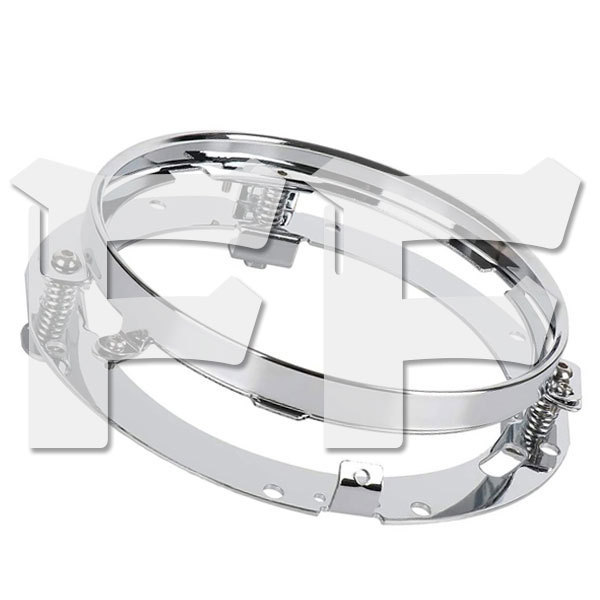 送料無料● ブラケット 7インチ LED ヘッドライト固定用 リングマウント ラウンドリング ハーレーダビッドソン適用!! シルバー拍卖