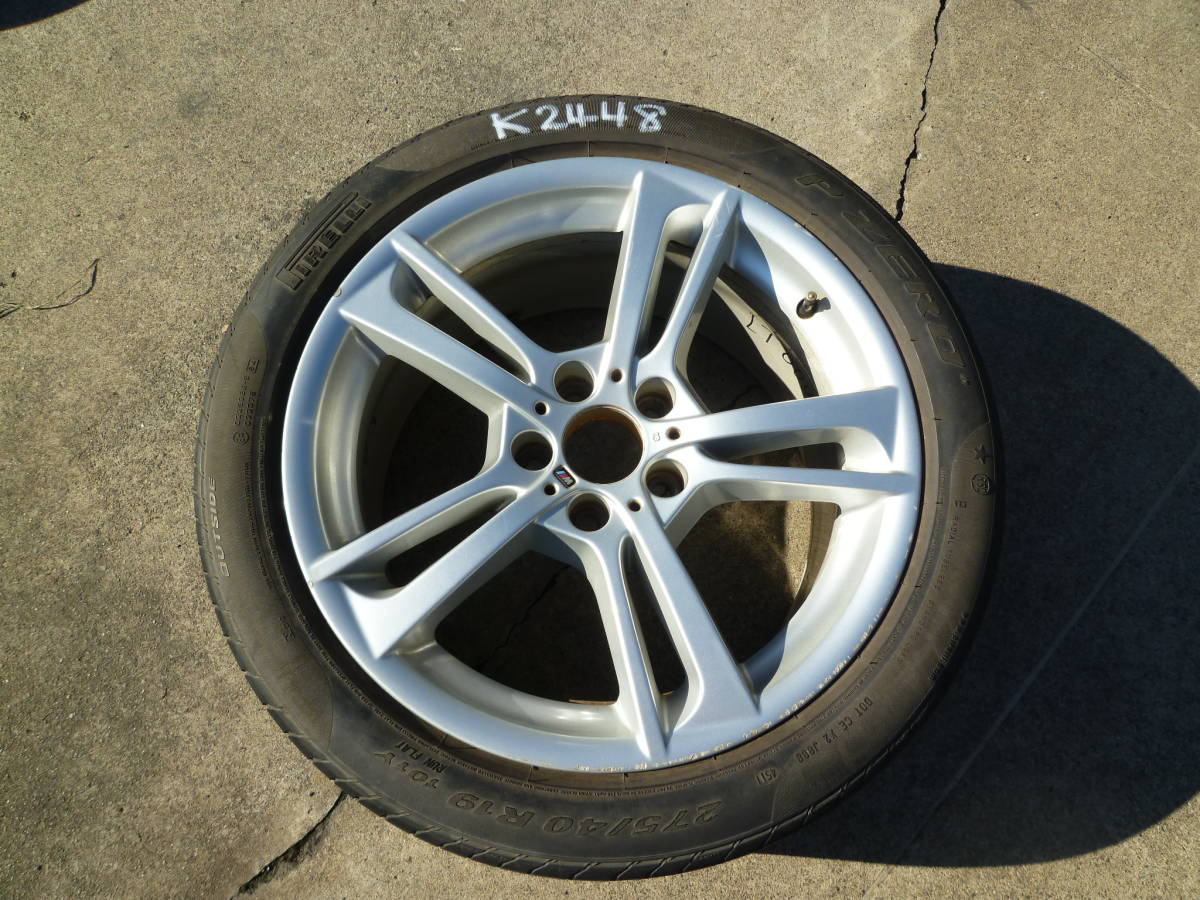 BMW Xシリーズ X3 F25/F26 純正 19インチホイール 7844251、PIRELLI PZERO 275/40 R19 101Y ランフラットタイヤ 1本 K2448 拍卖