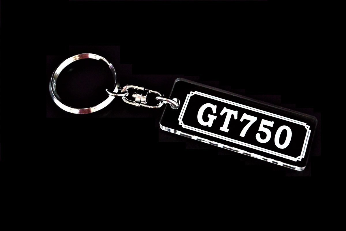 AA-129 GT750 アクリ ル製 クリア 2重リング キーホルダ ― カスタム パーツ カウル シート ミラ ー 外装 等のアクセサリーに拍卖