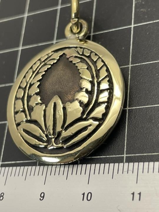 真鍮製★家紋ペンダント★丸に上がり藤★丸に上り藤拍卖