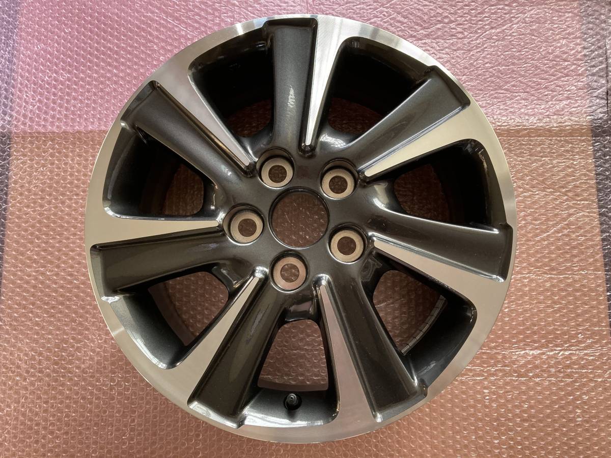 ★極上 新車外し 80ノア Si ヴォクシー ZS 煌 後期 裏面黒塗装タイプ 純正 16in アルミホイール 切削光輝+ダークグレーメタリック 1本 ★④拍卖