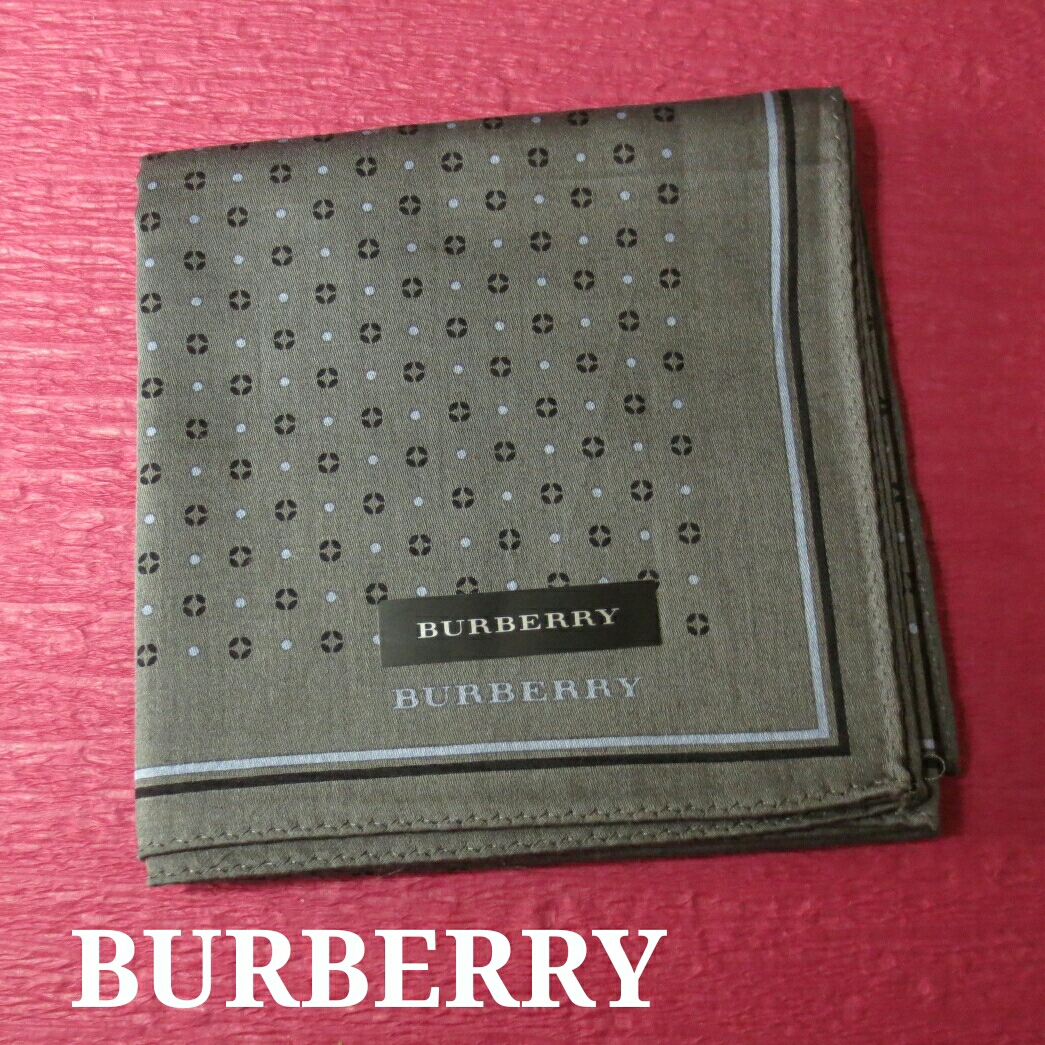 【未使用新品】 BURBERRY バーバリー ハンカチ 3 809拍卖