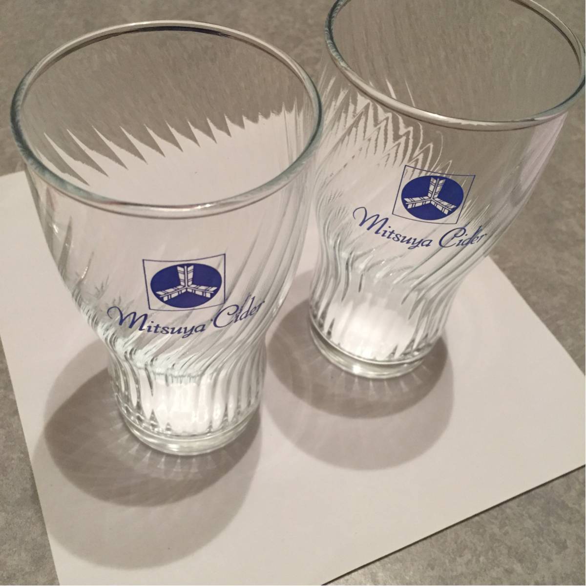 *昭和レトロ 激レア非売品*アサヒ 三ツ矢サイダーキラキラグラス コップ2個セット 当時物拍卖