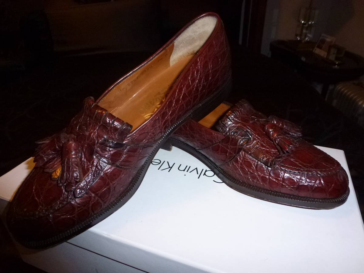 フェラガモ クロコダイル革靴 極上品拍卖
