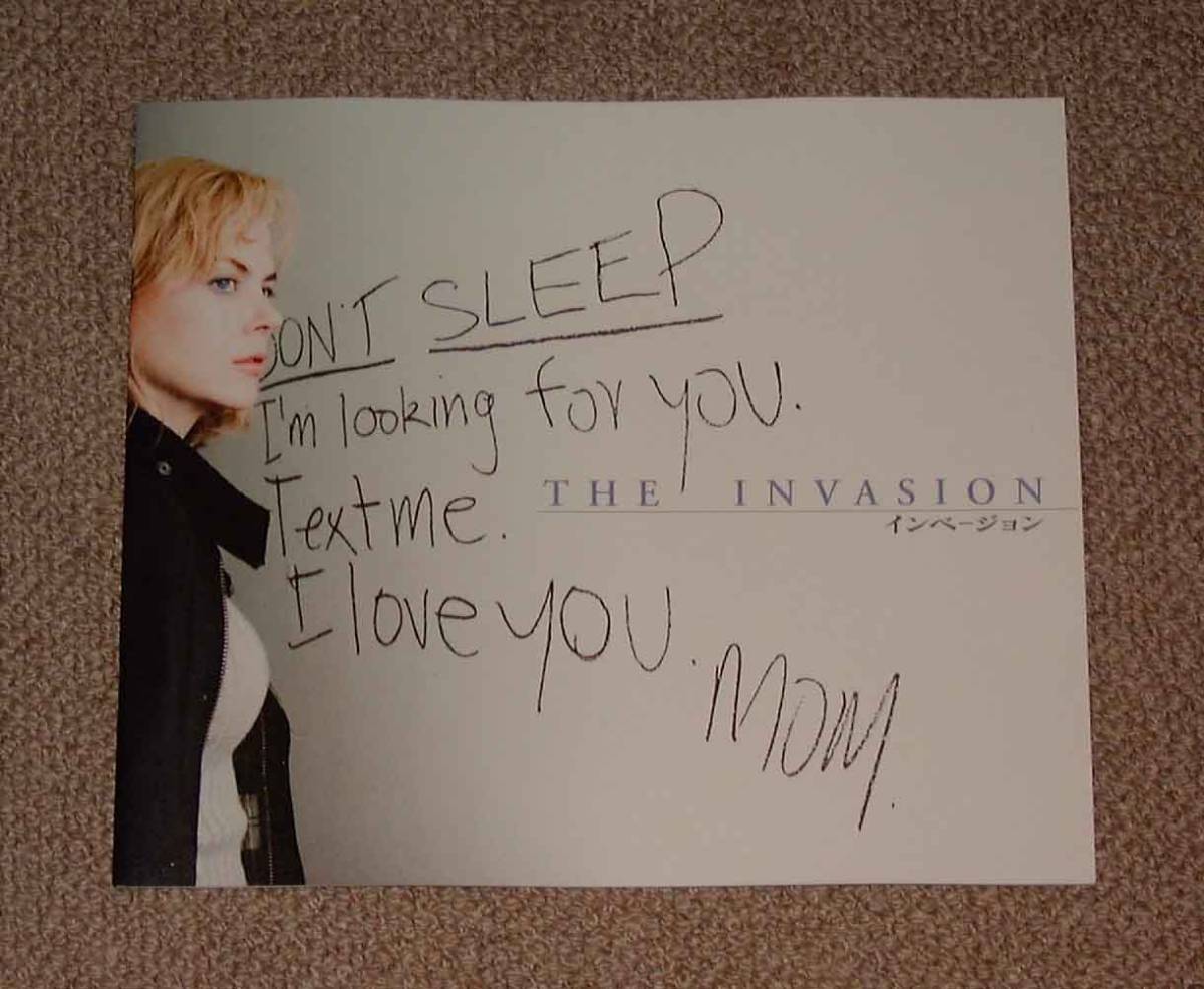 「インベージョン」プレスシート:ニコール・キッドマン拍卖