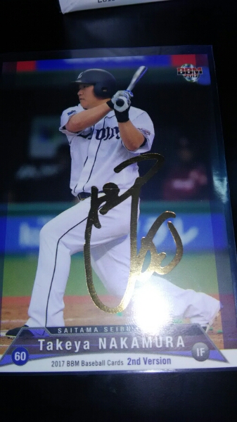 即決2017BBM2nd 金箔サイン 西武60中村剛也094/100拍卖