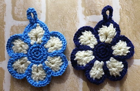 ☆2個セット☆花モチーフ アクリルエコたわし No7☆拍卖