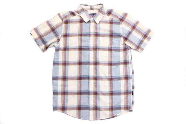 【パタゴニア】オーガニックコットン 半袖シャツ Sサイズ チェック柄 ★ patagonia 古着 ST ポロシャツ拍卖