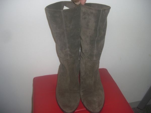 ルーズブーツ/スエード/バッグスキン/合成皮革☆(24cm)拍卖