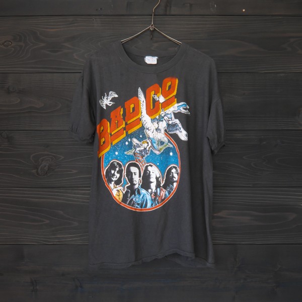 ★70's★BAD COMPANY★バッドカンパニー★ロックT★プリントT★パキ綿★ブラック★Lサイズ相当拍卖