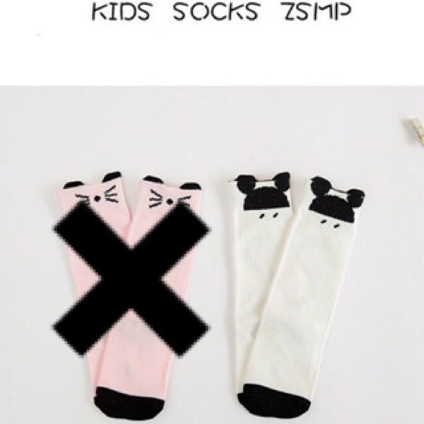 新品#子供 ハイソックス 靴下#ネズミ#ホワイト拍卖