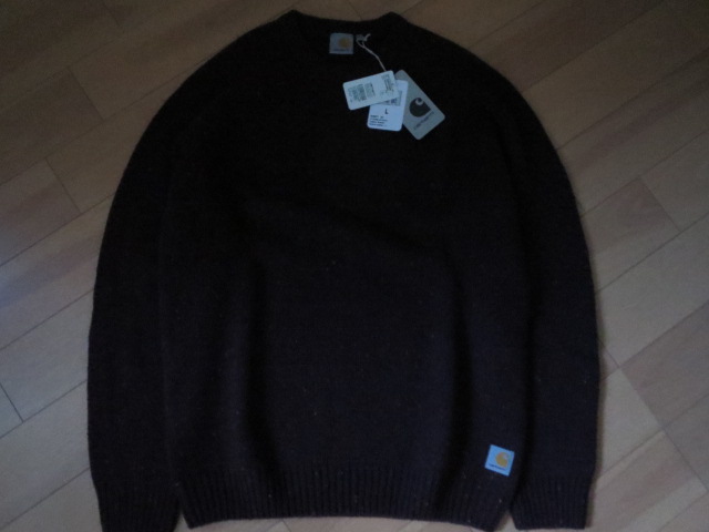 送料無料発送 特価即決 CARHARTT WIP カーハート ANGLISTIC SWEATER ニットクルーネックセーター 正規品新品未使用 タグ付 L エンジ拍卖