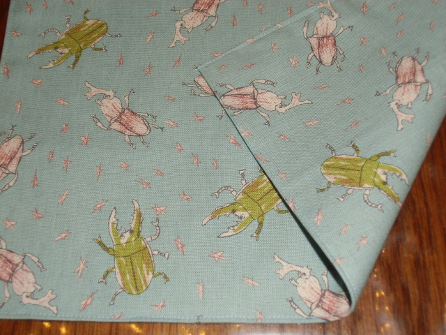 No.101 裏付ランチョンマット ハンドメイド 25x35 カブトムシ柄 男の子拍卖