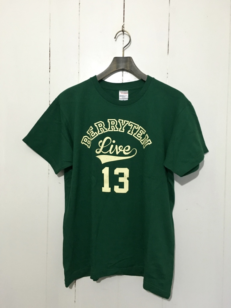 美品☆BERRYTEN LIVE ベリテンライブ 2013 Tシャツ M カレッジ 緑 栃木 宇都宮 野外フェス ワニマ WANIMA print star SCANDAL DRAGON ASH b拍卖