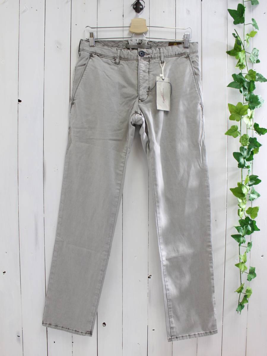 新品*nano universe ナノユニバース*ヒップアップパンタローニパンツ XL ライトグレー拍卖