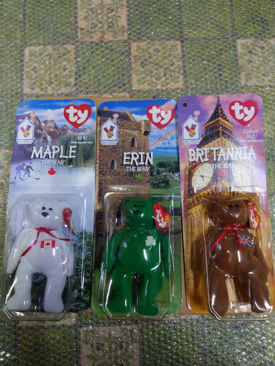 ty.bear全4種類の内、3体です。未開封品、未使用品です。送料サービスさせて頂きます。拍卖